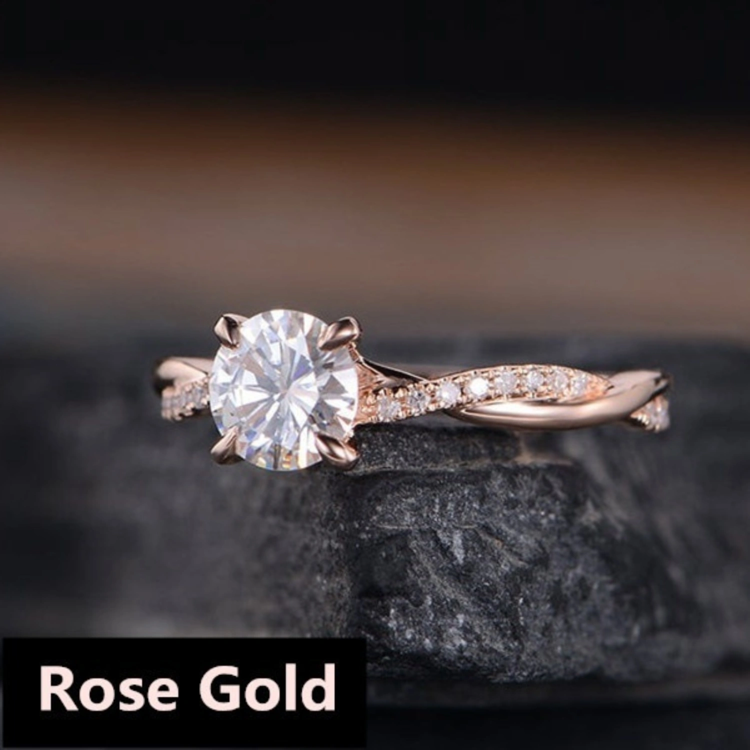 Elegant Women Full Rhinestone Inlaid Cubic Zirconia Finger Ring Wedding Jewelry