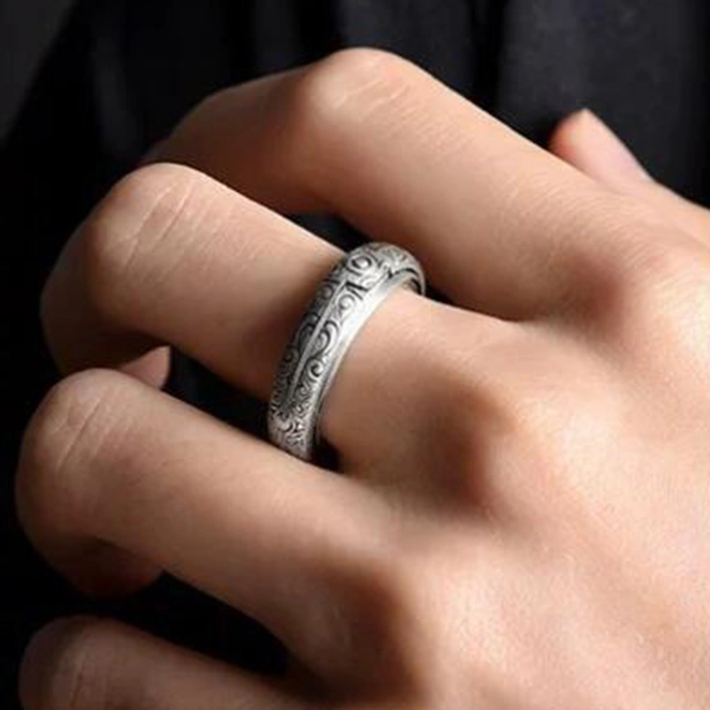 Fashion Women Men Hollow Astronomical Ball Overturn Transform Tellurion Ring