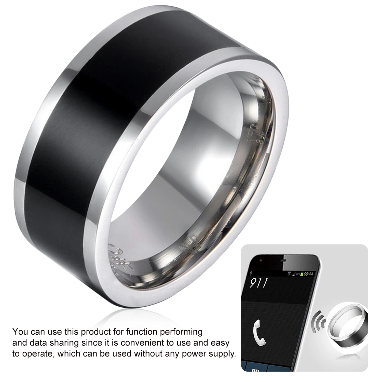 NFC Ring Universal Sensing Technology Comfortable Wear No Charge Smart Lock NFC Ring for Mobile Phone