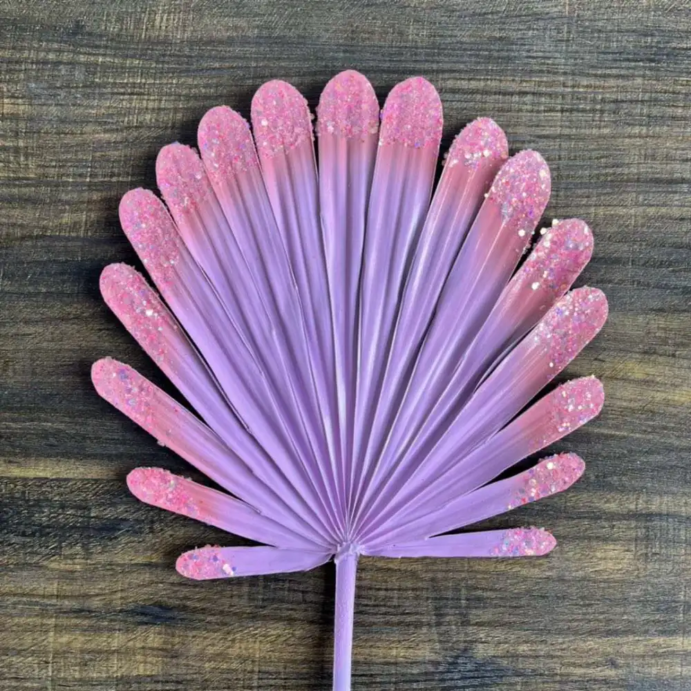 Spray Painted Palm Dried Flower