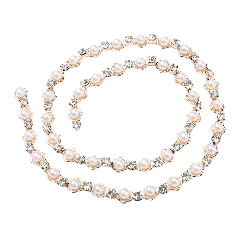 Fancy Pearl Chain With Diamond Set