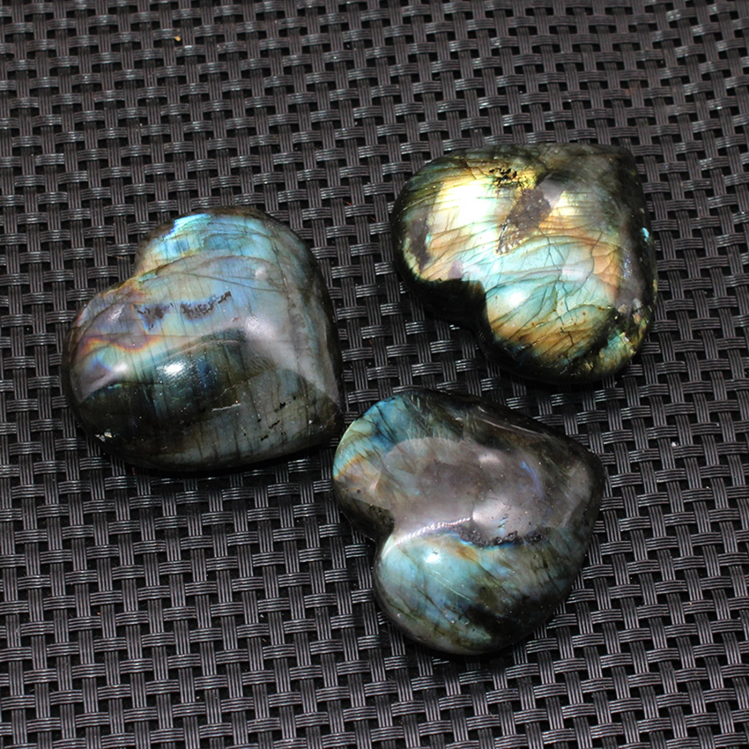 Heart Shape Moonstone Labradorite Healing Quartz Faux Gemstone Jewellery Pendant