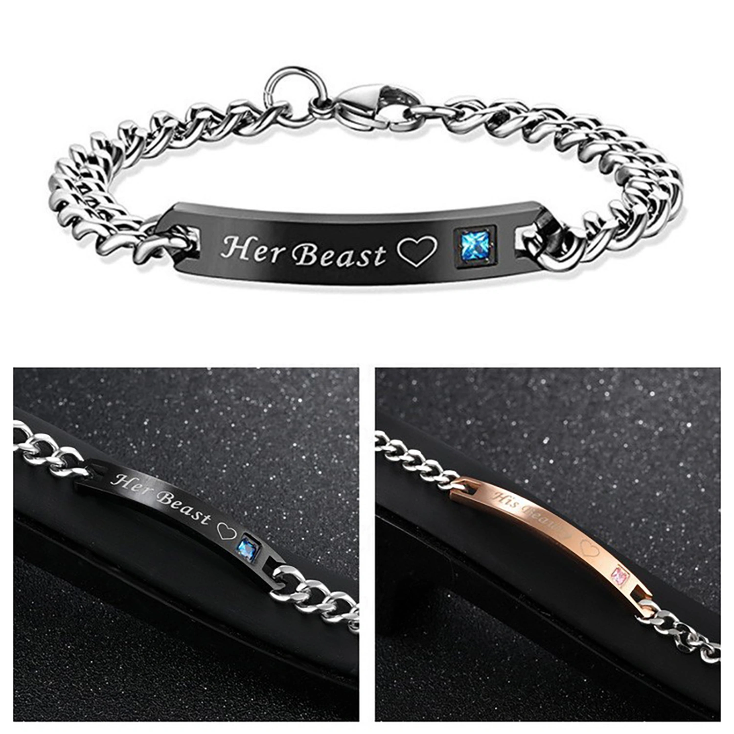 2Pcs/Set Portable Bracelet Fine Workmanship Alloy Exquisite Decorative Jewelry Hand Chain for Home
