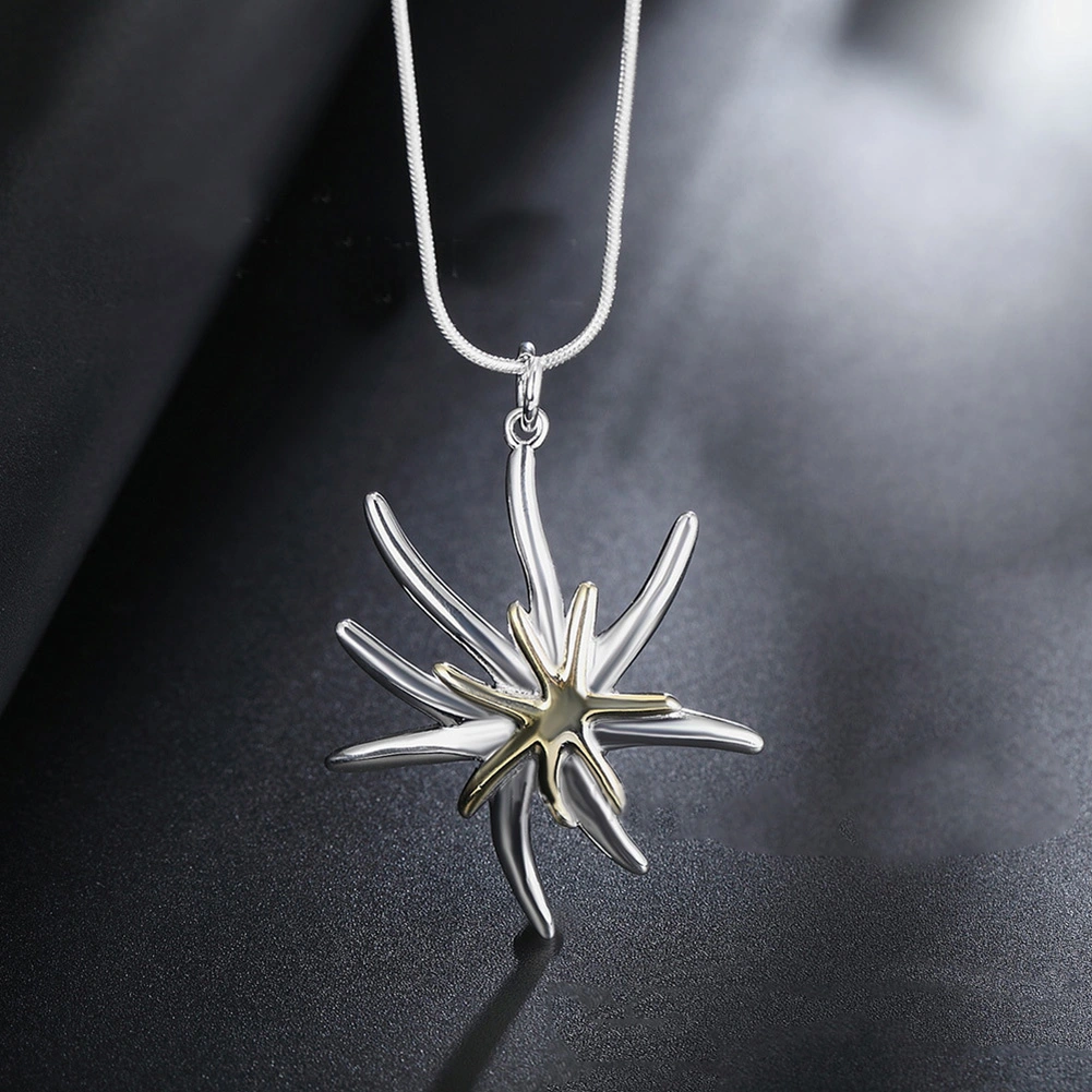 1Pc Jewelry 925 Sterling Silver Double Starfish Pendant Charm without Chain