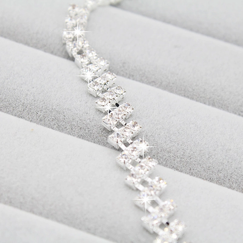 Bridal Wedding Prom Jewelry Shiny Rhinestone Elegant Necklace Earring Set Gift