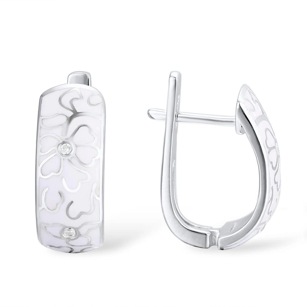 Women Rhinestone Flower Round Pendant Chain Necklace Huggie Earrings Finger Ring