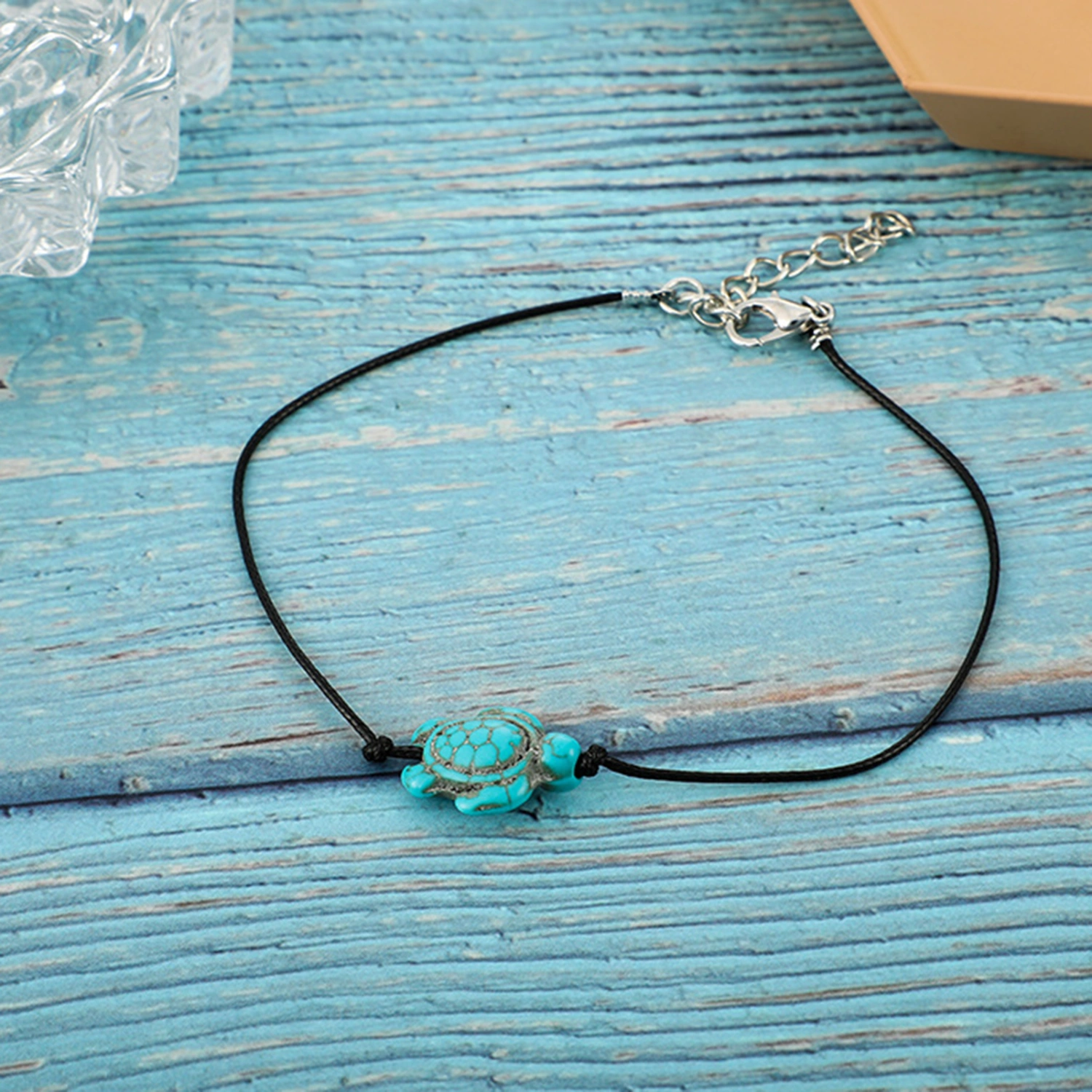 Women Anklet Turtle Pendant Exquisite Jewelry All Match Lightweight Bohemian Anklet for Beach