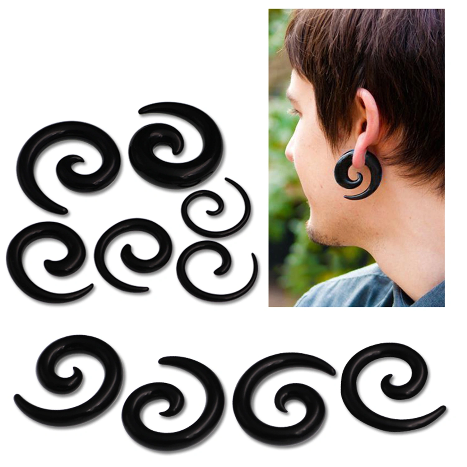 2Pcs/Bag Ear Stretcher Stylish Cool Irregular Shape Ear Auricle for Girl