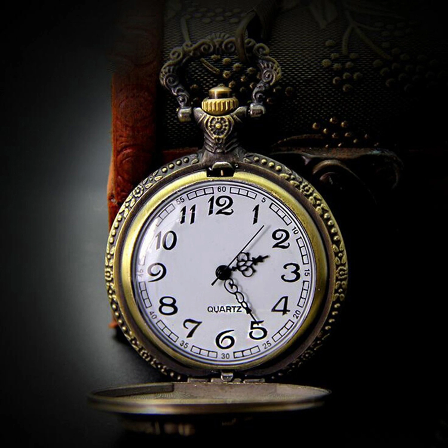 Vintage Men DAD Quartz Pocket Watch Necklace Pendant Chain Father's Day Gift