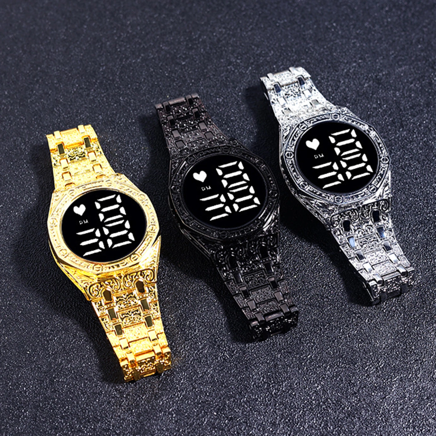 Men Watch Touch Control Luminous LED Date Display Precise Time Watch for Business