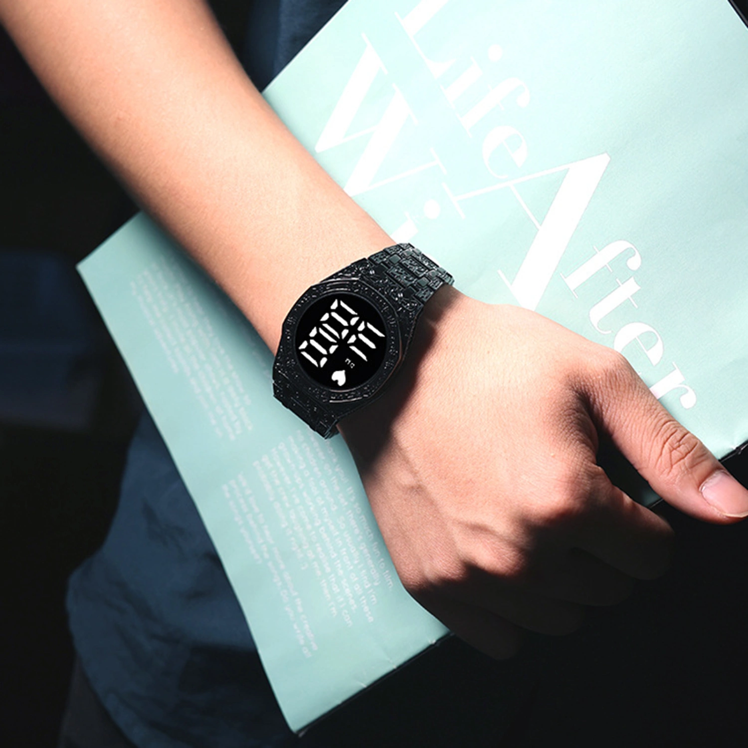 Men Watch Touch Control Luminous LED Date Display Precise Time Watch for Business