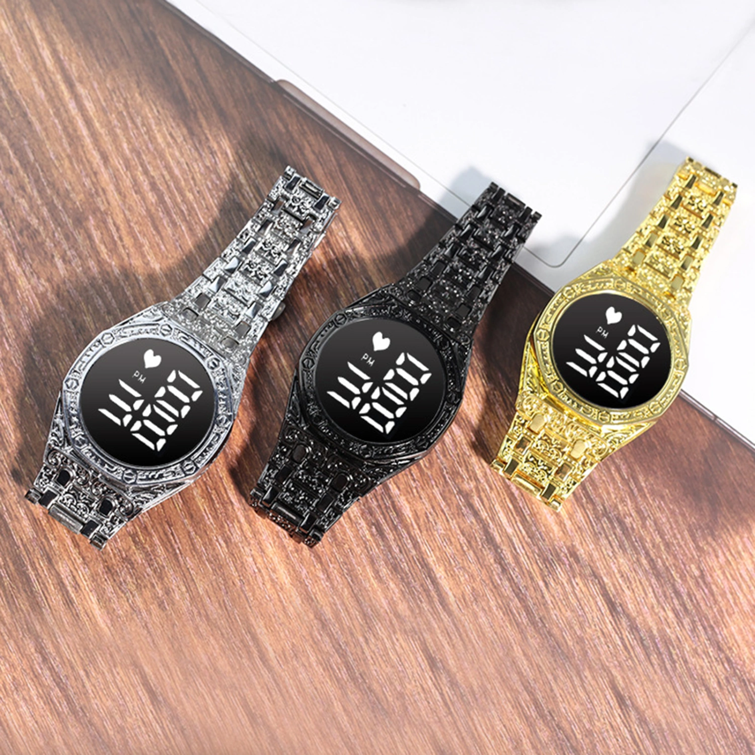 Men Watch Touch Control Luminous LED Date Display Precise Time Watch for Business