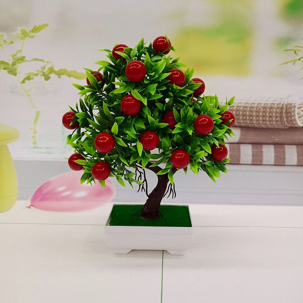 1Pc Potted Artificial Fruit Tree Bonsai Stage Garden Wedding Party Decor Props