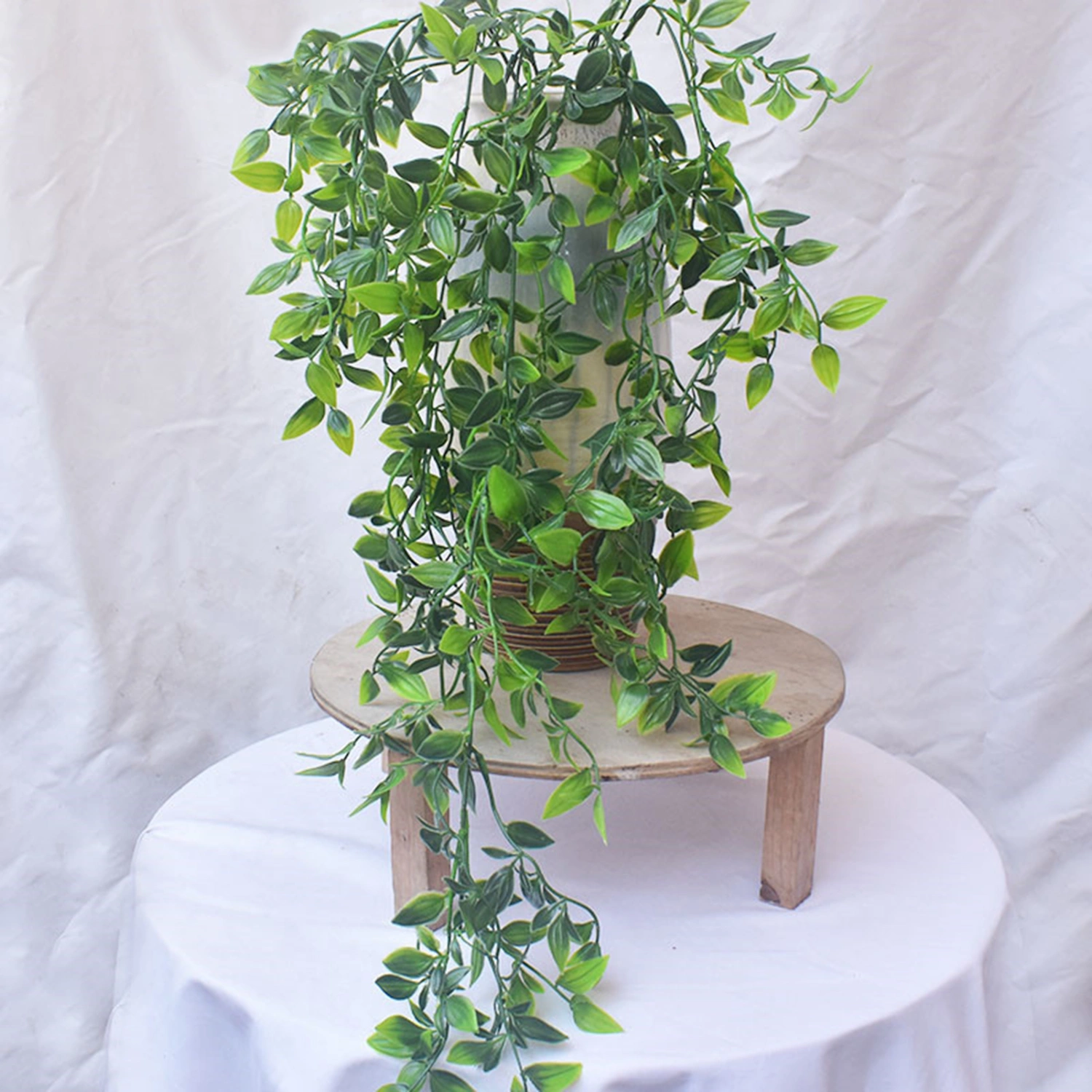 Fake Hanging Plants No Withering Vibrant Fake Foliage Hanging Artificial Plant Plastic Leaf for Farmhouse