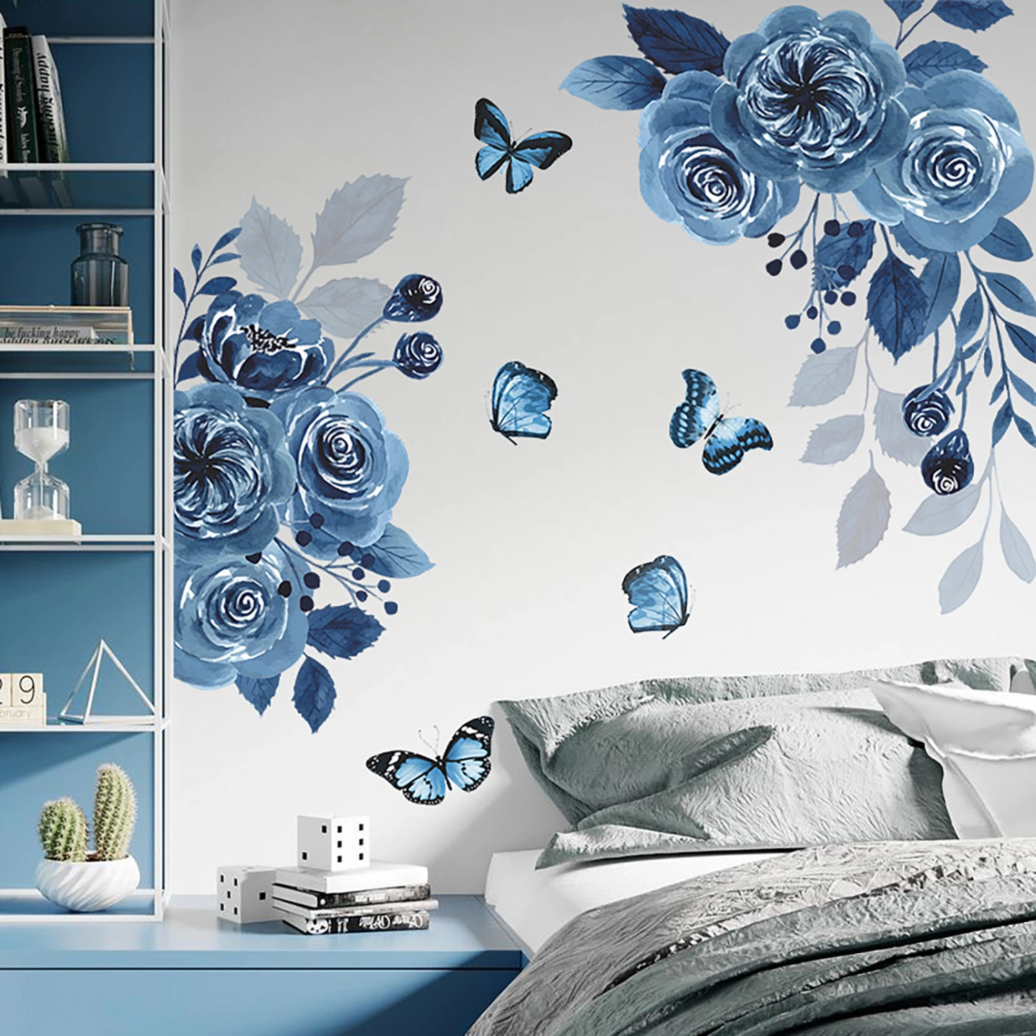 Watercolor Wall Decal Self-adhesive PVC Eye-catching DIY Vinyl Decals for Home