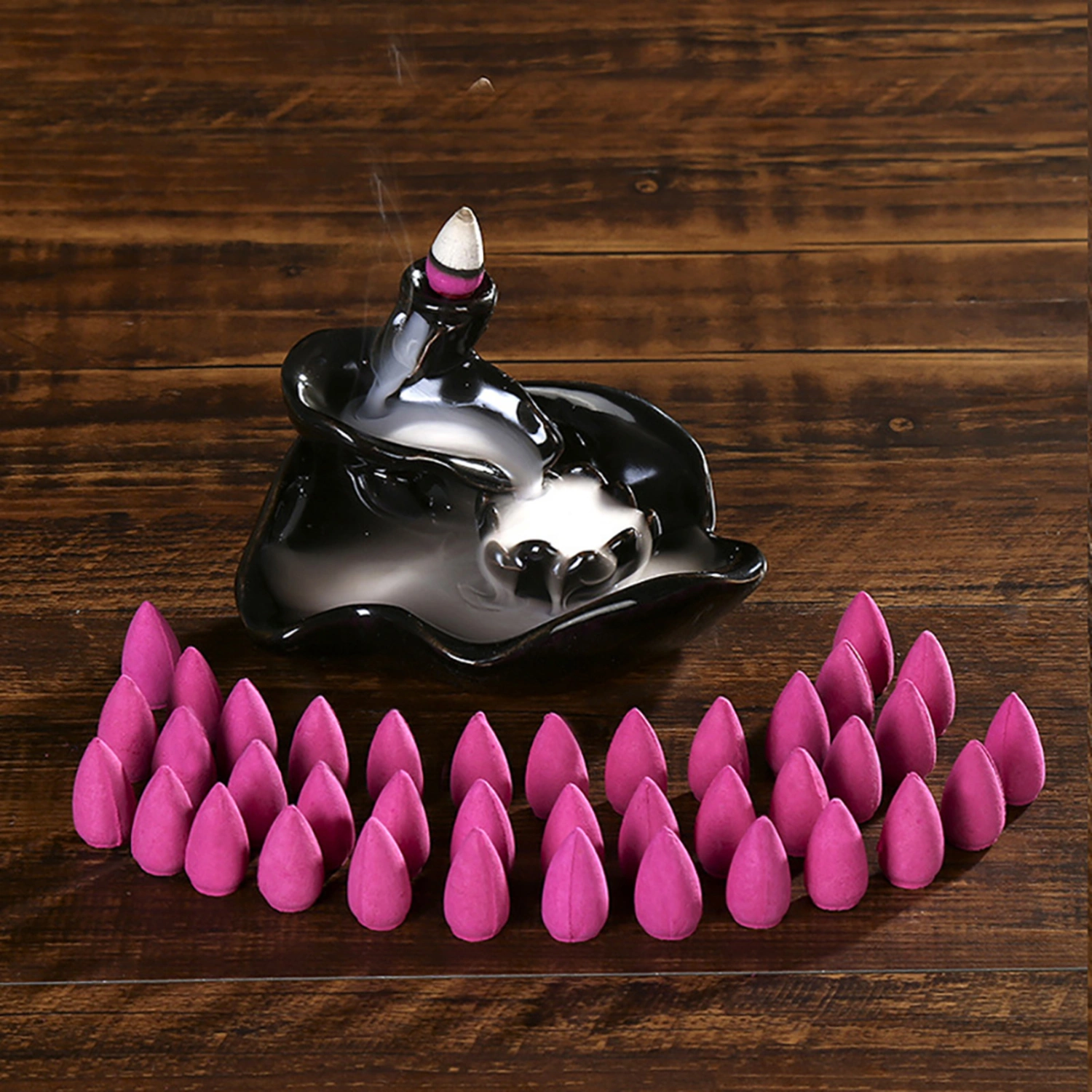 45Pcs/Set Incense Cone Natural Back-flow Cone Shape Tiny Tower Incense for Spa