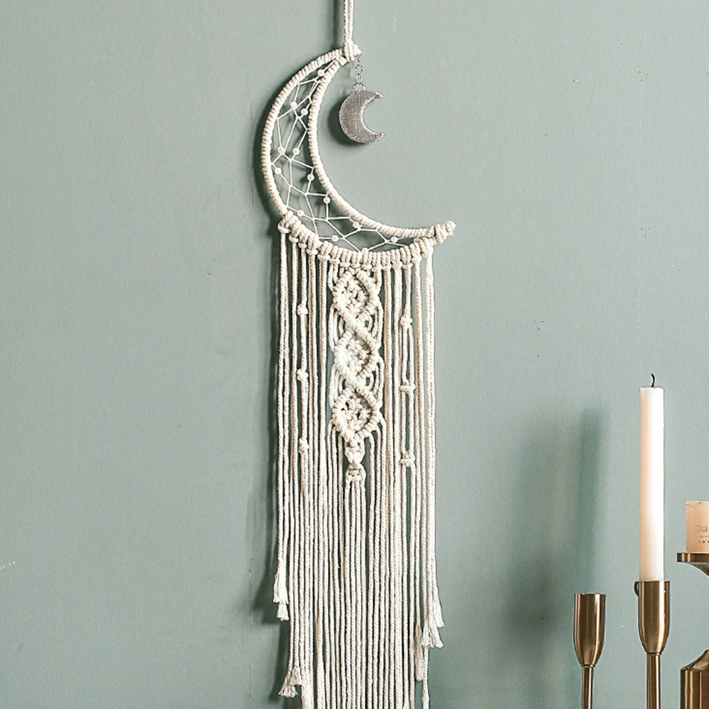 Bohemia Style Moon Cotton Dreamcatcher Pendant House Room Wall Hanging Decor