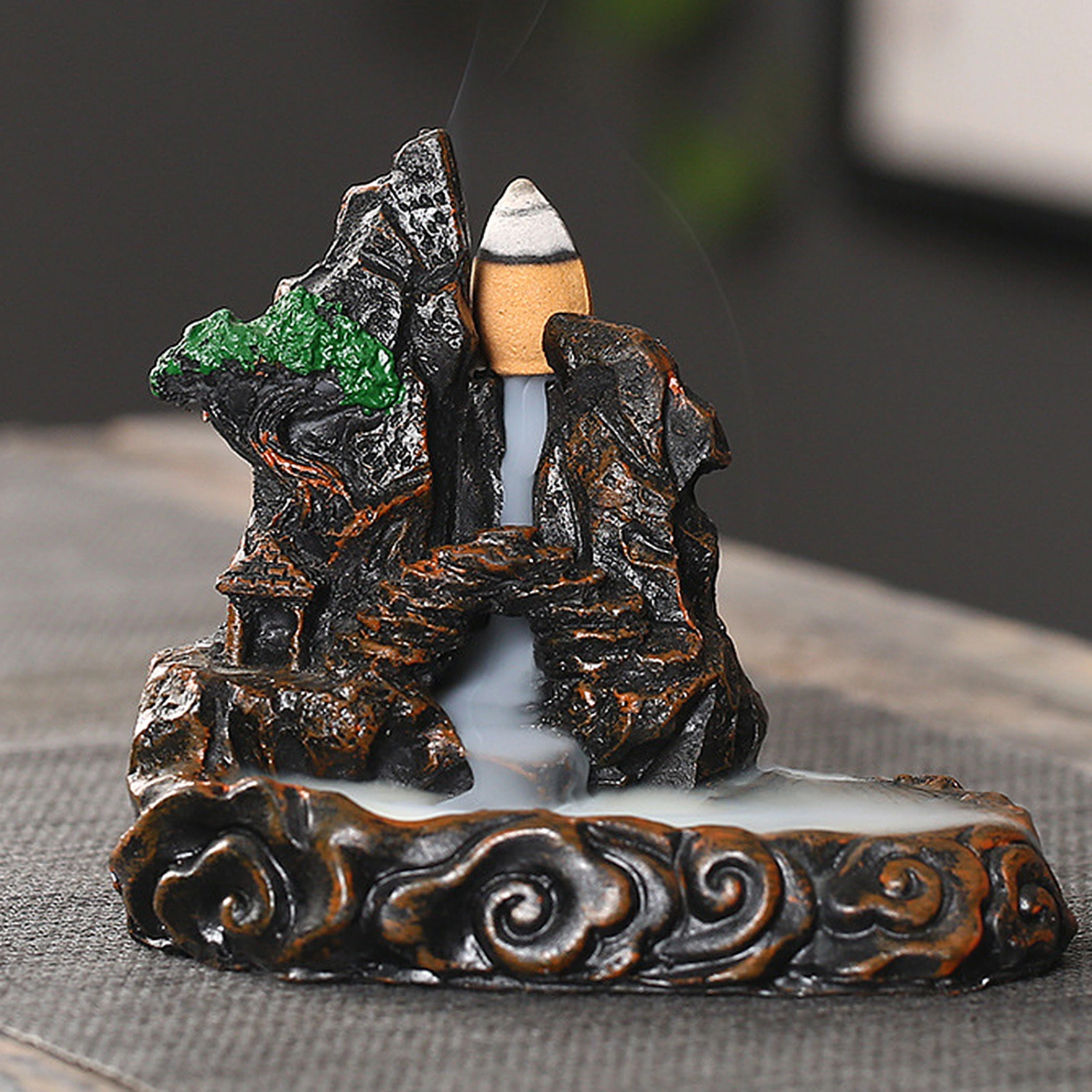 Resin Mountains Rivers Incense Burners Holder Censer Aromatherapy Home Decor