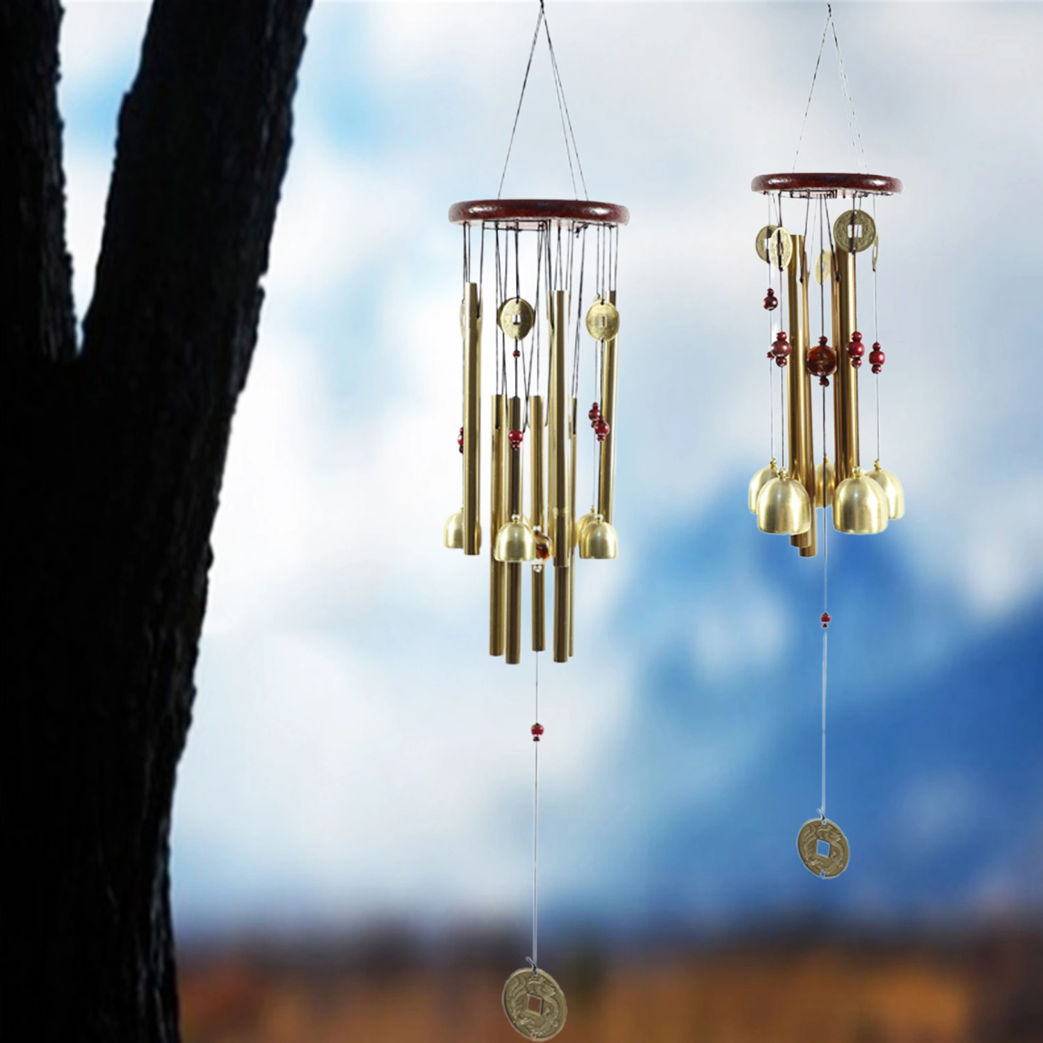 Wonderful Music Wind Chime with Copper Cash Anti-oxidation Metal Windchimes Bell for Garden
