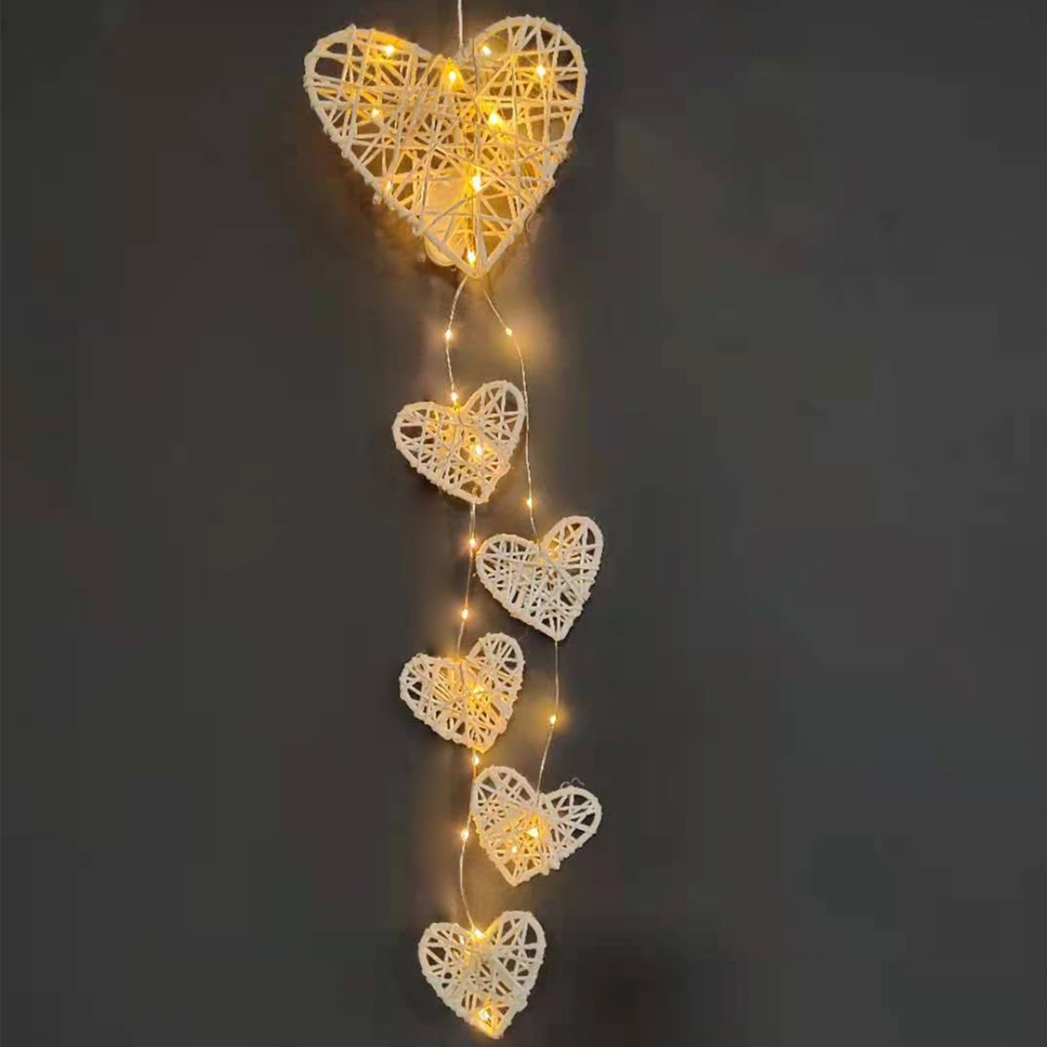1 Set Dreamcatcher Decorative Hollow Out Meaningful Love Heart Shape Hanging Pendant Home Decor 