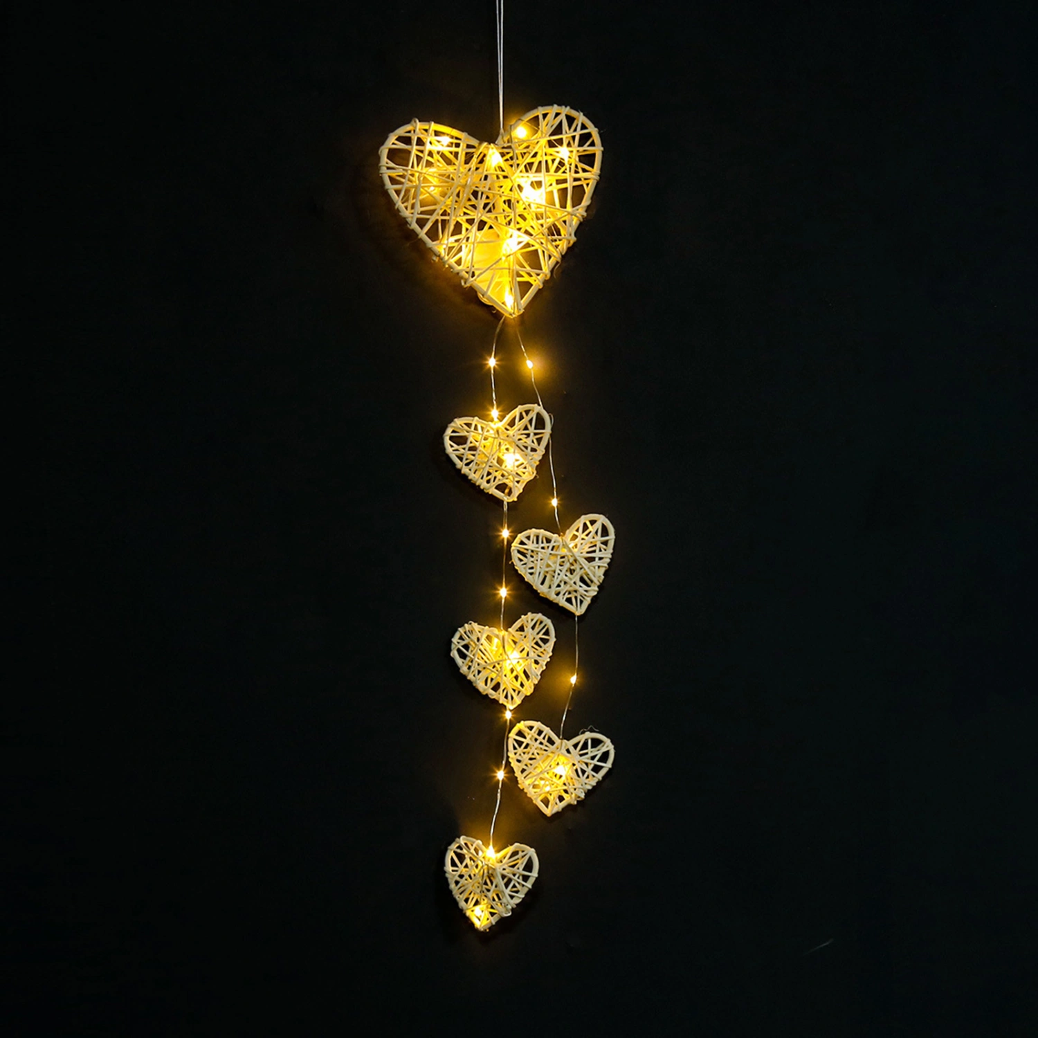 1 Set Dreamcatcher Decorative Hollow Out Meaningful Love Heart Shape Hanging Pendant Home Decor 