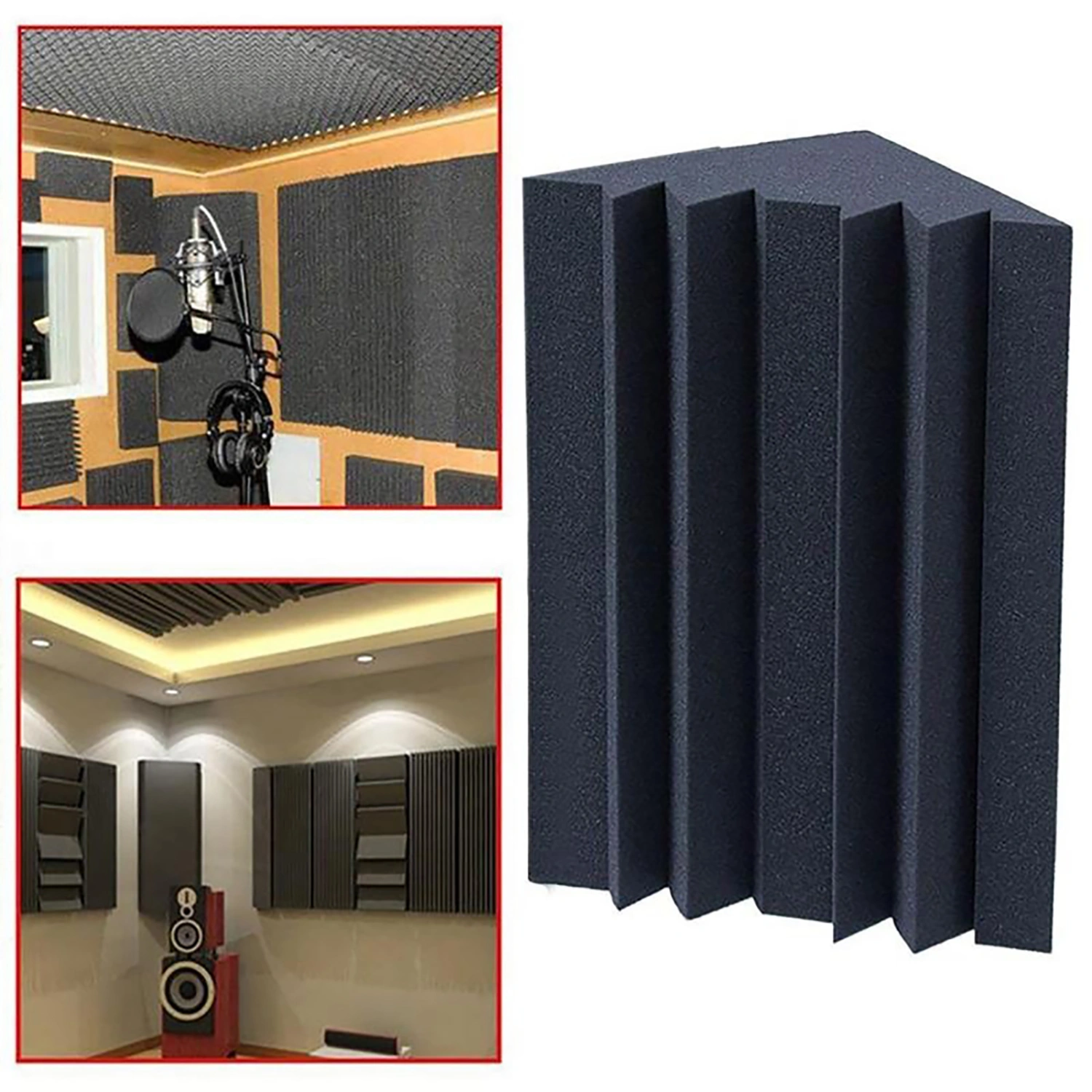 Soundproof Foam High Density Sound-absorption Reliable Soundproof Foam Acoustic Bass Trap Corner Absorbers for Home