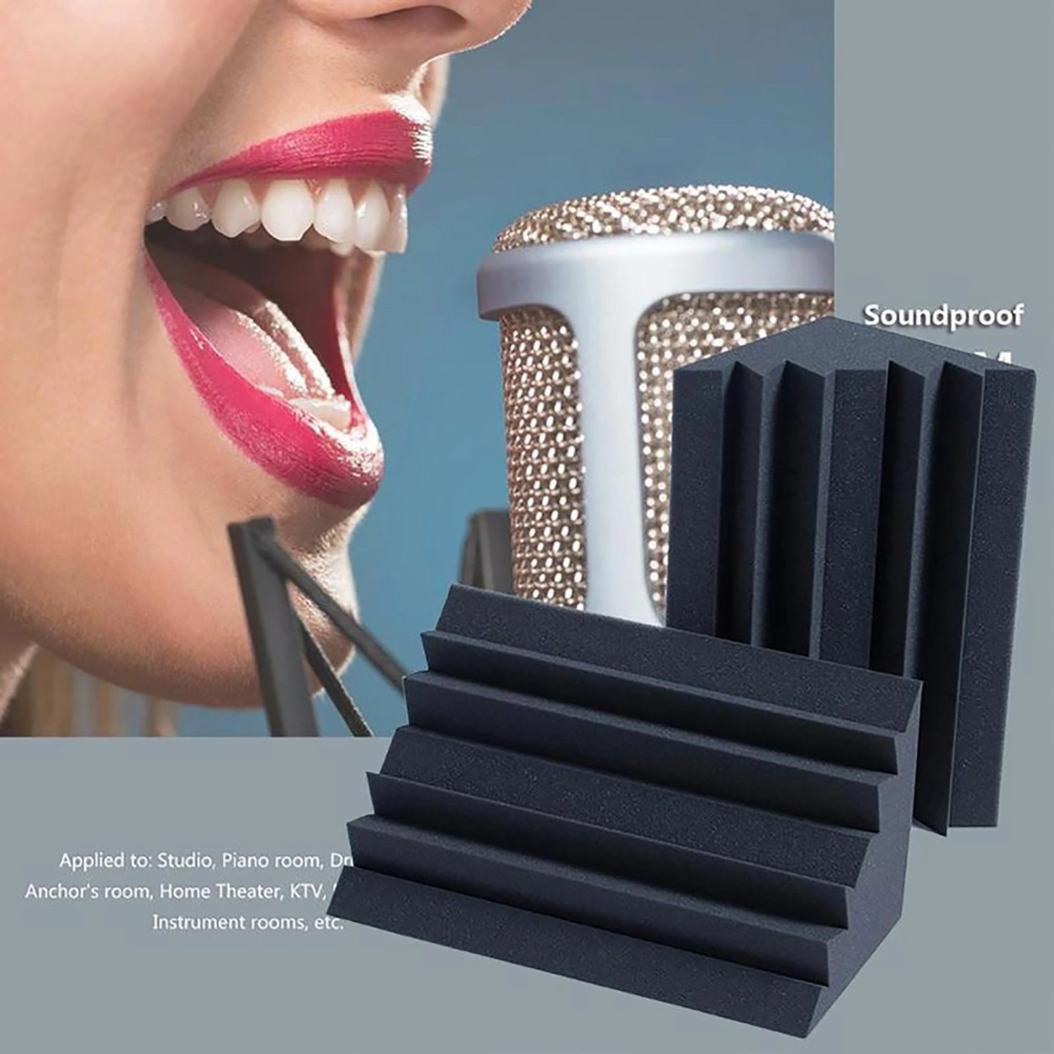 Soundproof Foam High Density Sound-absorption Reliable Soundproof Foam Acoustic Bass Trap Corner Absorbers for Home