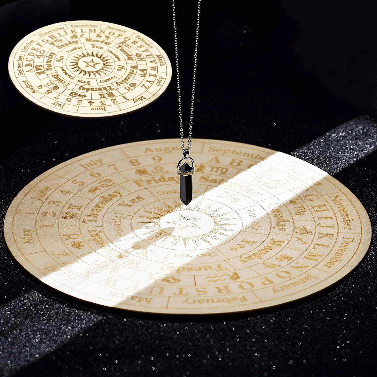 Wooden Ouija Board Polished Burr-free Divination Metaphysical Message Board for Home