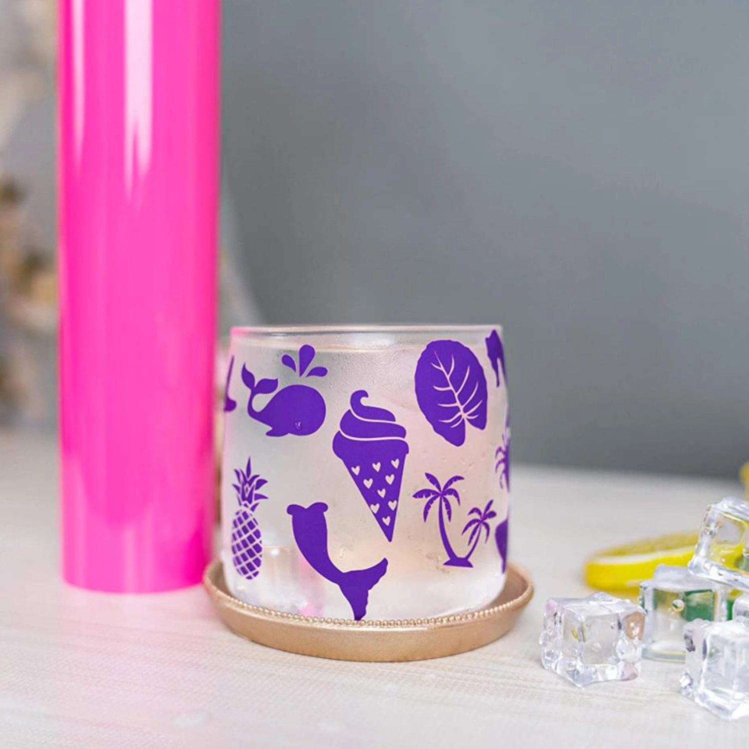 Gradient Transfer Vinyl Exquisite Bright-colored PVC Glitter Easy to Cut Transfer Paper Craft Making Tool