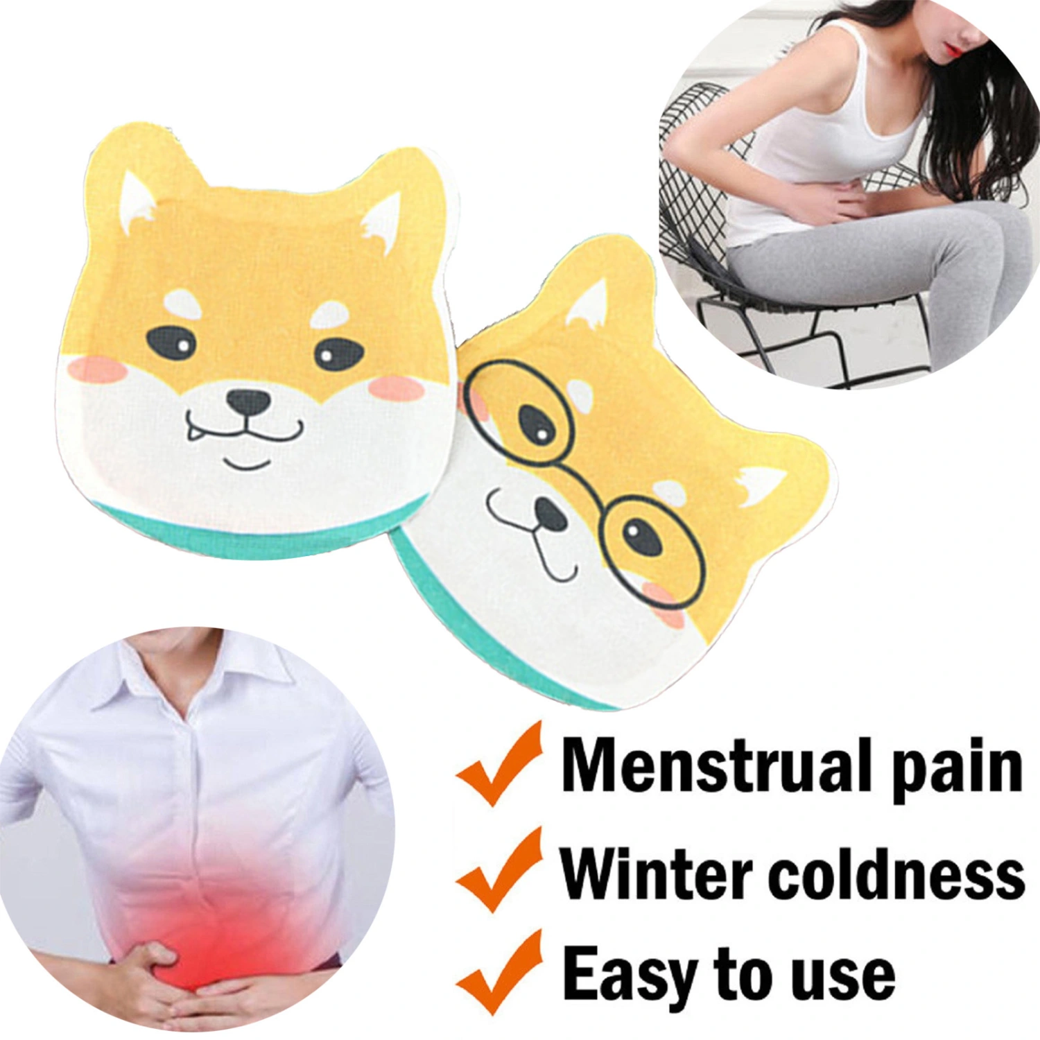Self-heating Body Warmer Sticker High Stickiness Activated Carbon Self-adhesive Animal Shape Heat Patch Pad for Winter