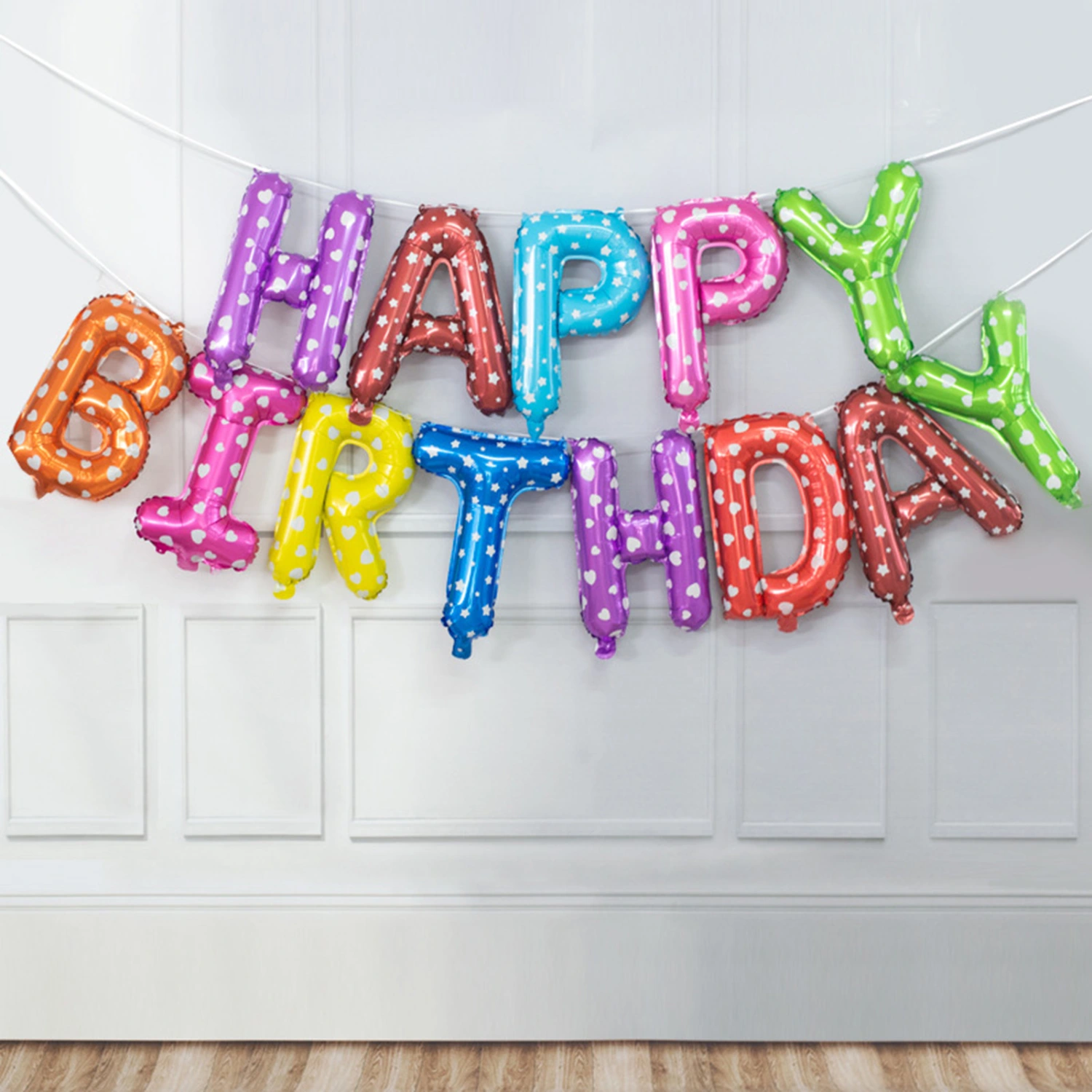 Happy Birthday Balloons Reusable Festive Fine Workmanship Birthday Party  Decorations Banner Balloons for Gathering