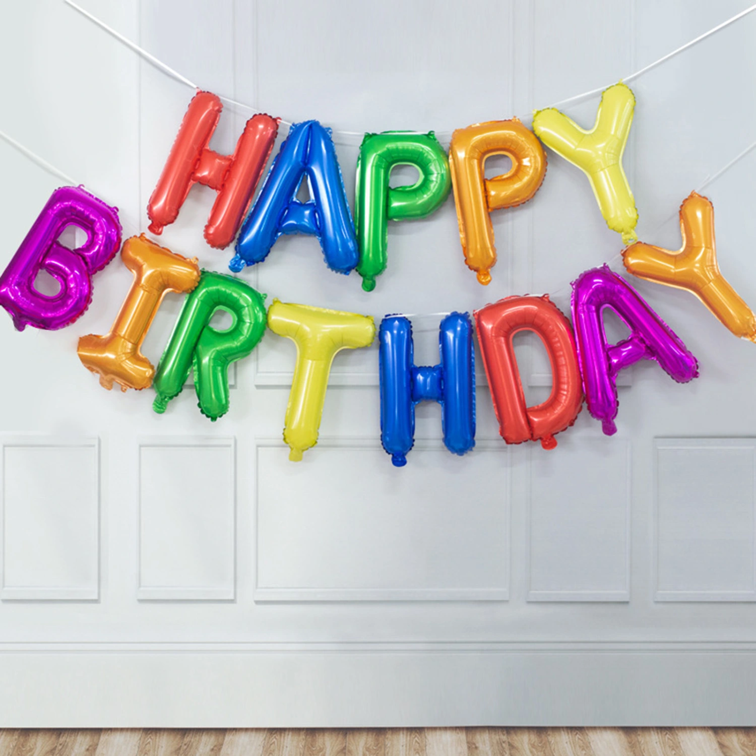 Happy Birthday Balloons Reusable Festive Fine Workmanship Birthday Party  Decorations Banner Balloons for Gathering