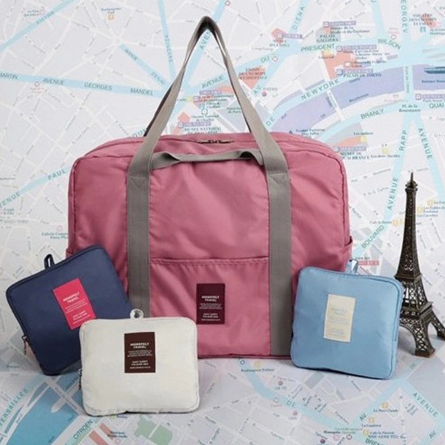 Travel Duffel Bag Foldable Washable Polyester Female Storage Overnight Bag for Home