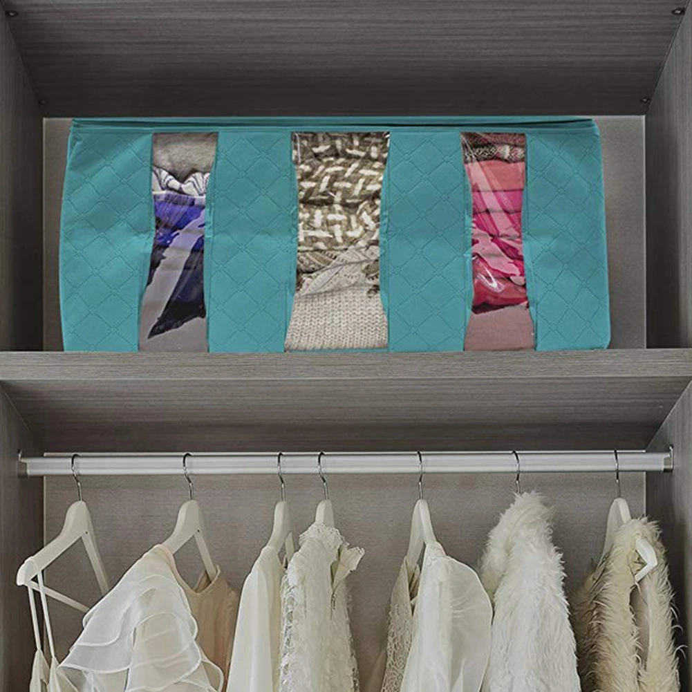 Super Large Non-Woven Fabric Quilt Blanket Home Clothes Storage Bag Organizer