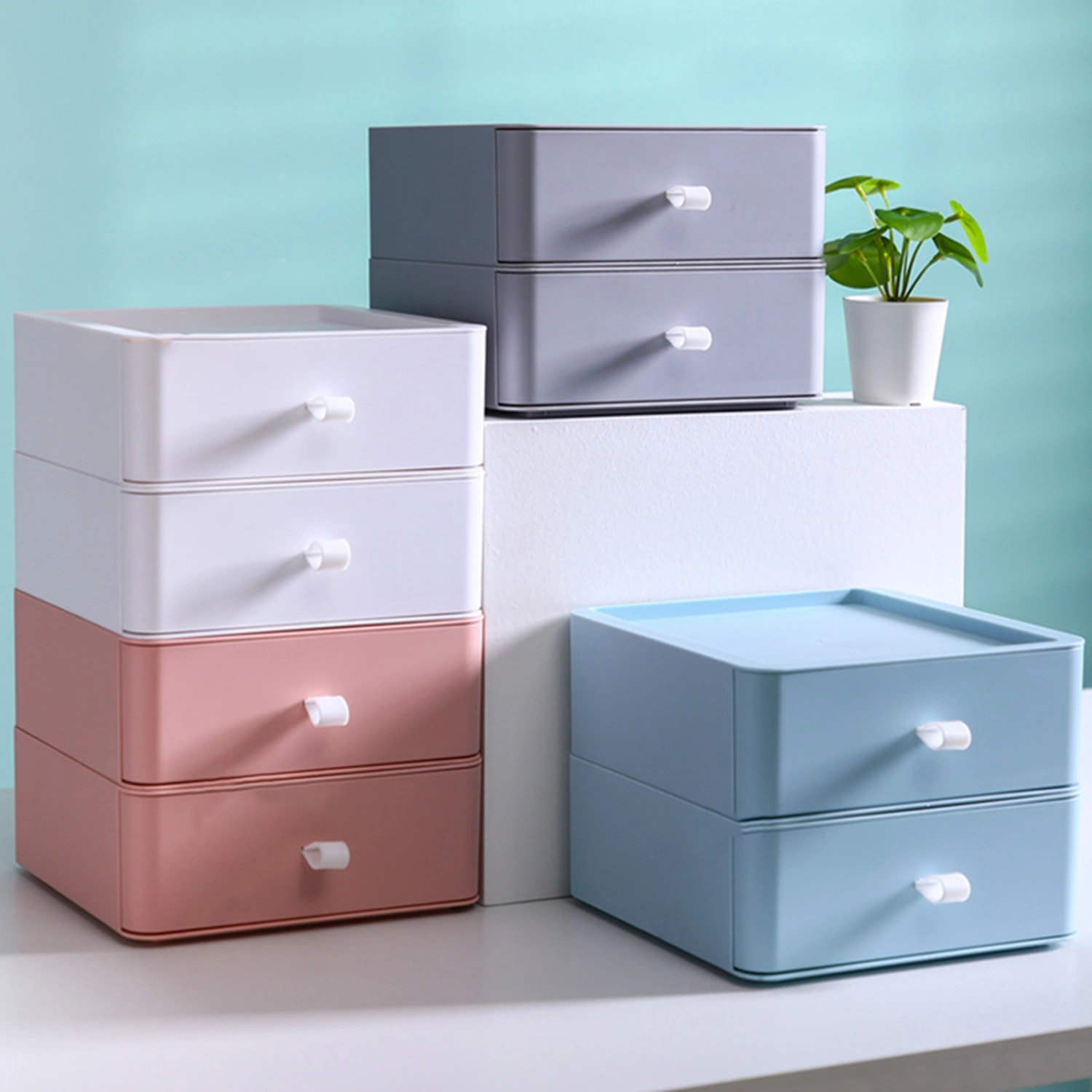 Storage Box Multifunction Large Capacity Plastic Cosmetic Storage Drawer Supplies for Home