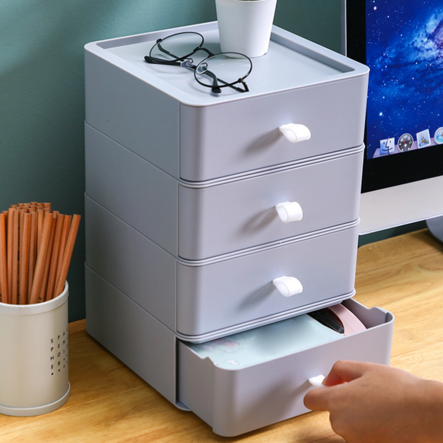 Storage Box Multifunction Large Capacity Plastic Cosmetic Storage Drawer Supplies for Home