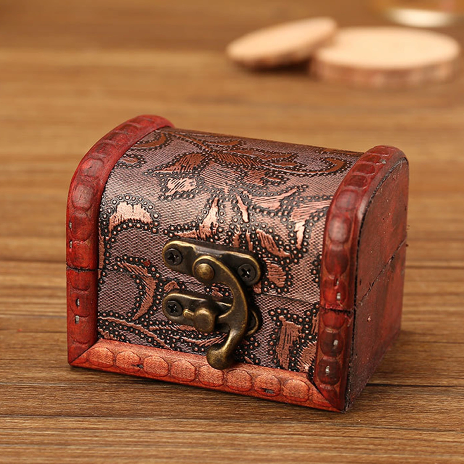 Jewelry Organizer Retro Elegant Wooden European Style Jewelry Storage Case Household Supplies