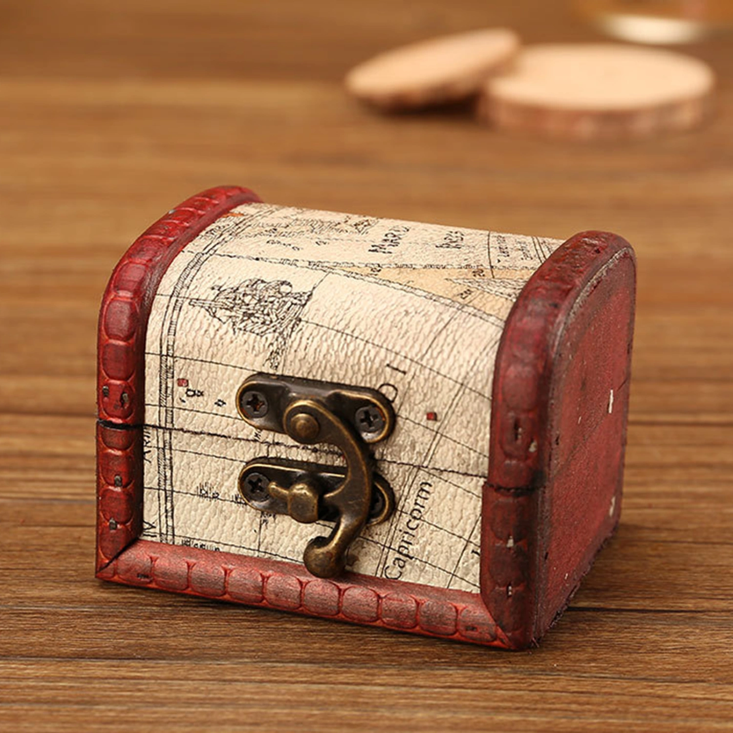 Jewelry Organizer Retro Elegant Wooden European Style Jewelry Storage Case Household Supplies
