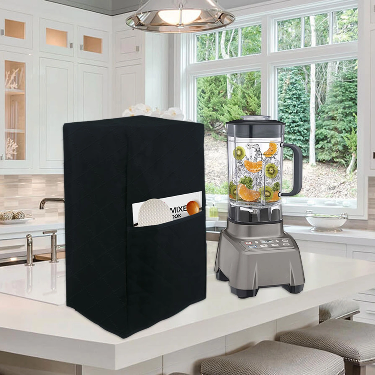 Dust Cover Heavy Duty Clean Easily Convenient Dust-proof Wide Application Water-resistant Large Front Pocket Universal Stain-Resistant Blender Appliance Cover Household Supplies