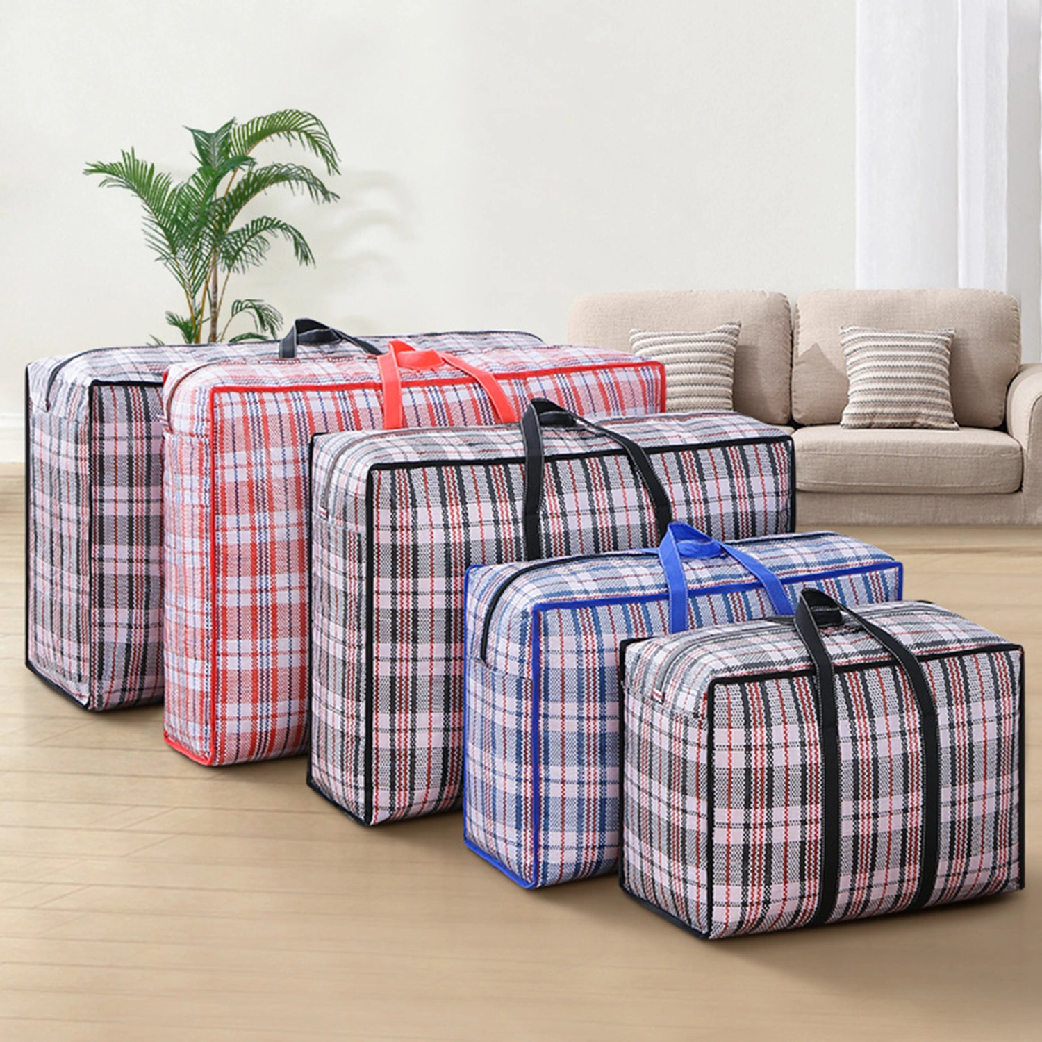 Quilt Storage Bag Multifunctional Super Large Capacity Woven Thickened Quilt Luggage Packing Bag for Home