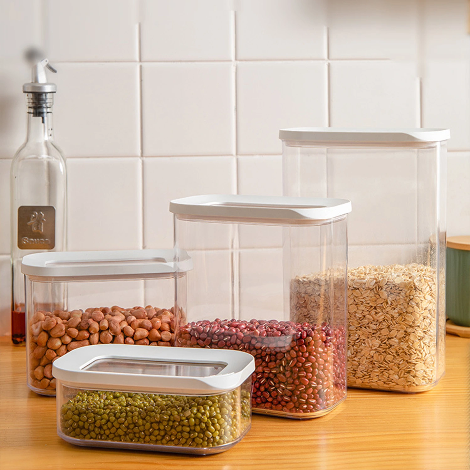 425/1000/1500/2000ml Good Sealing Wide Application Food Storage Tank Plastic Waterproof Food Grade Food Storage Container for Home