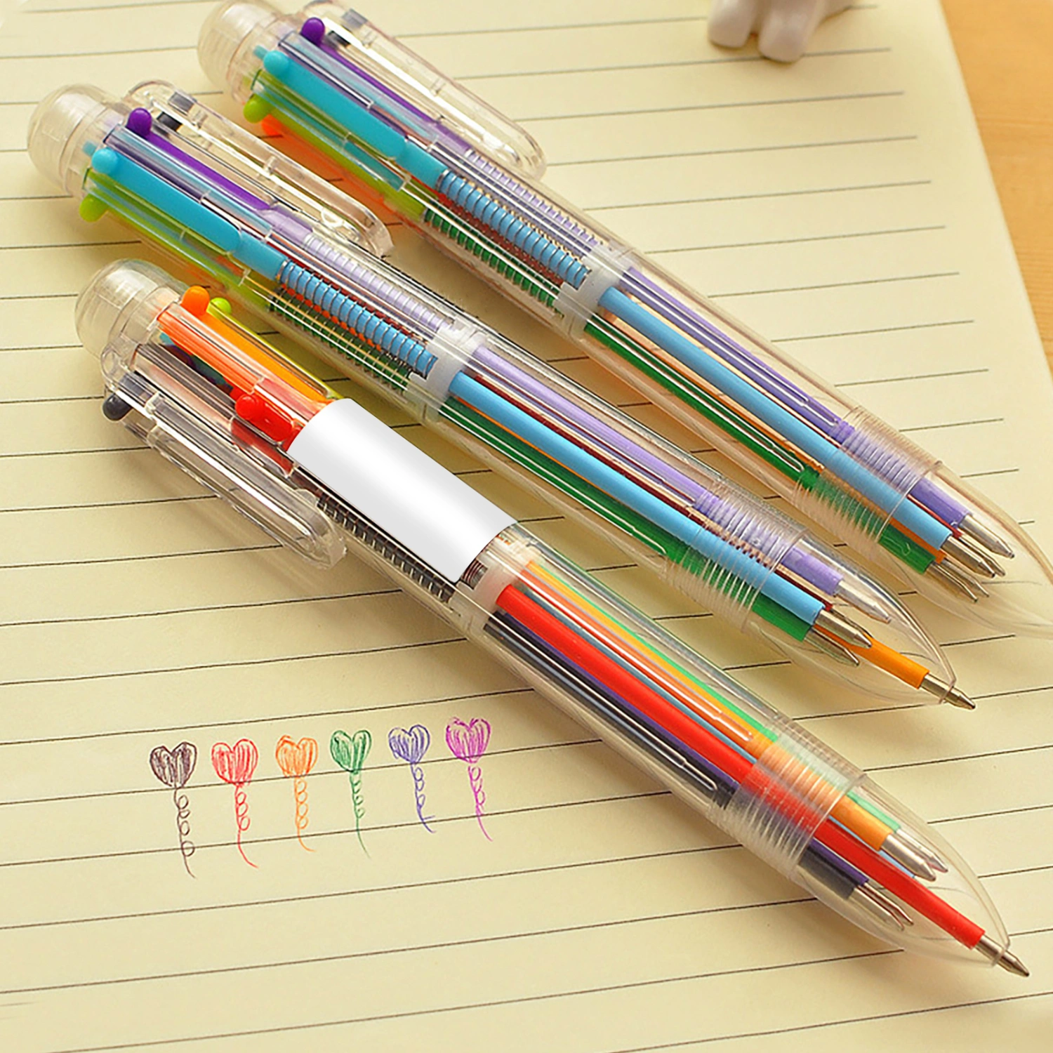 0.5mm 6 In 1 Colorful Writing Pens School Supplies Student Stationery Accessory