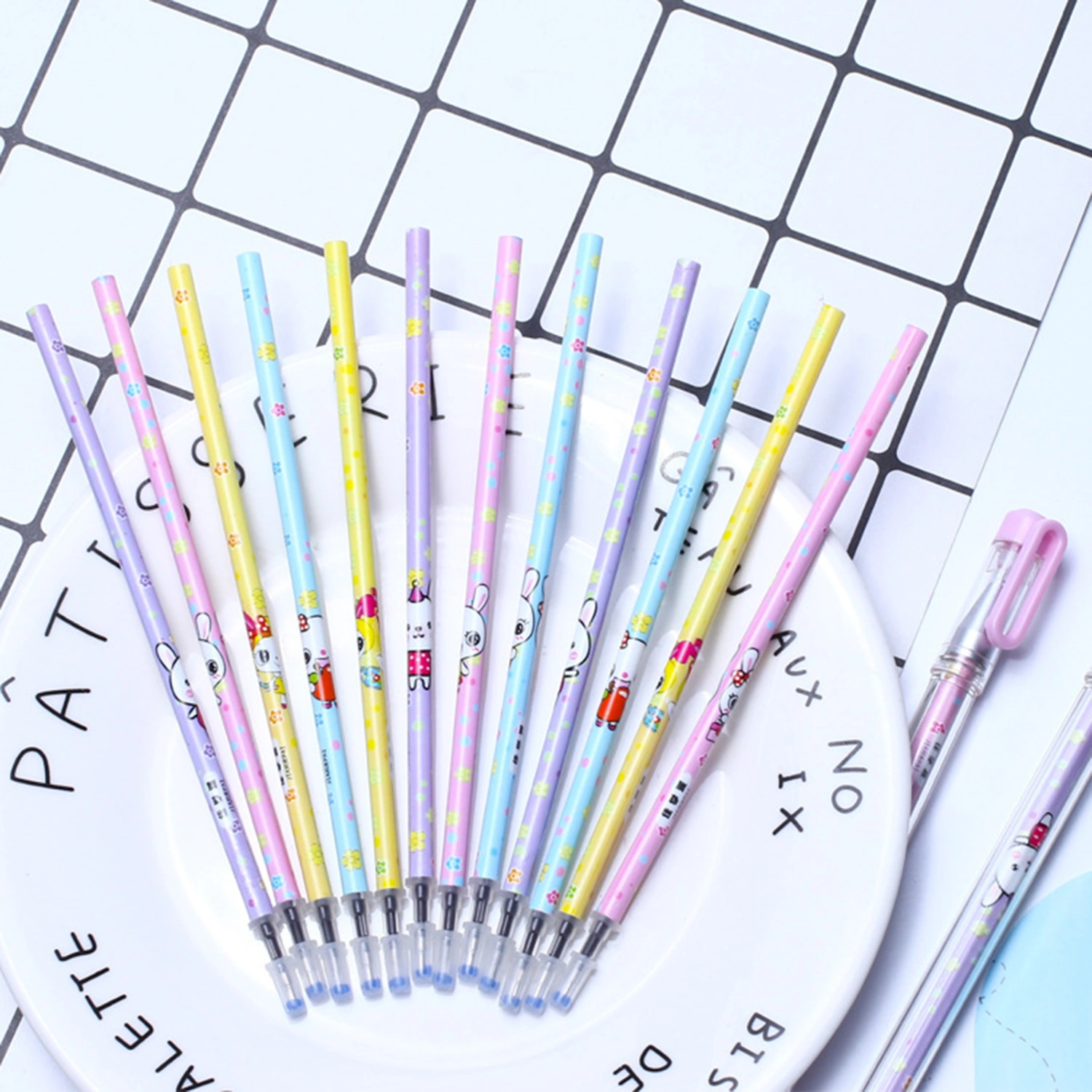12Pcs Erasable Gel Ink Pen Student Writing Stationery Office School Supplies