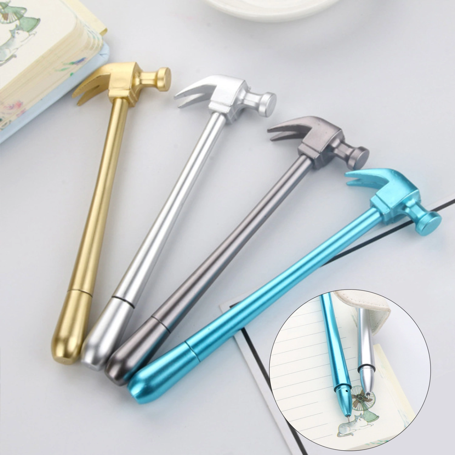 4Pcs Gel Pens Detachable Quick Drying 0.5mm Lovely Students Writing Gel Rollerball Pens Stationery Supplies 