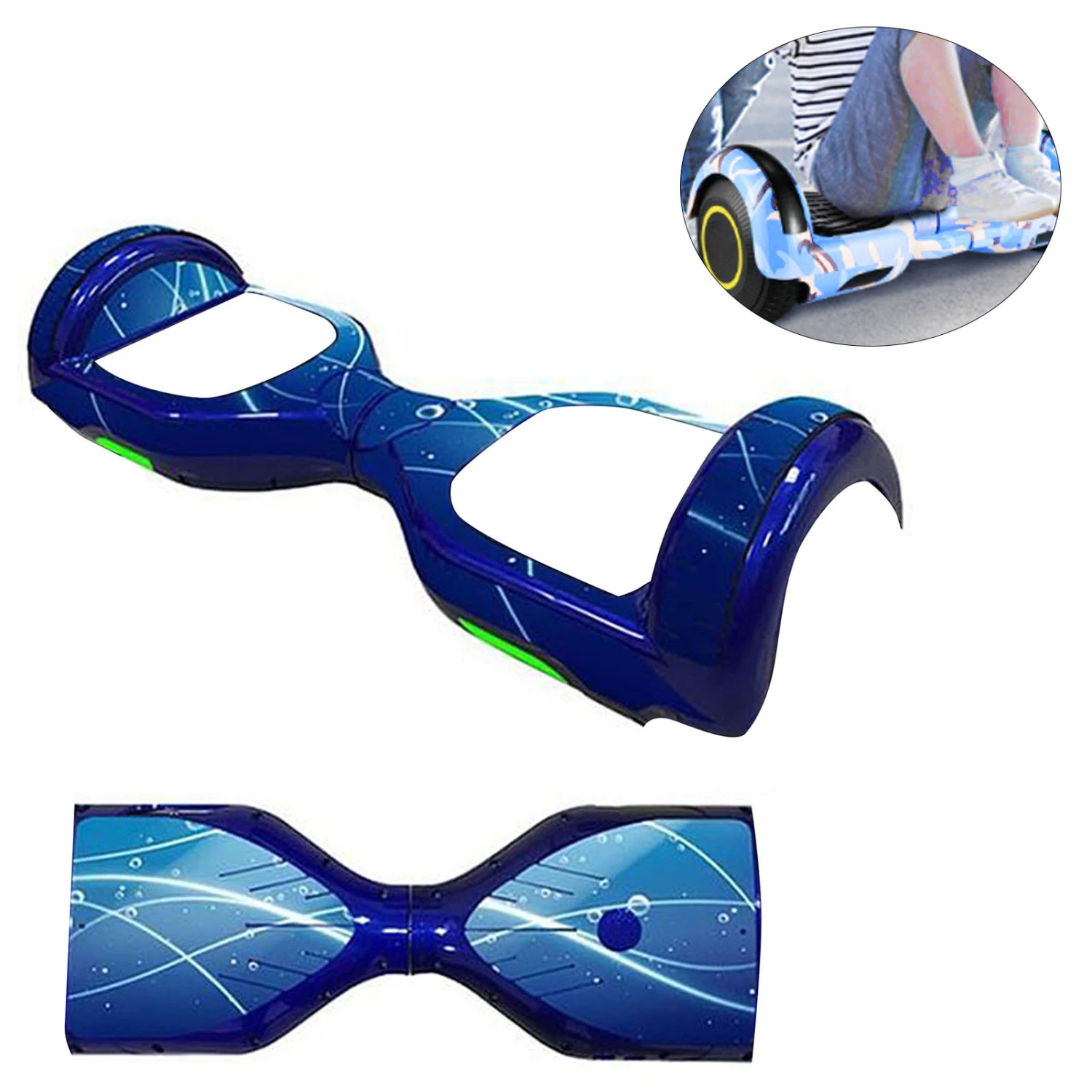 6.5 Inches Hoverboard Scooter Sticker Waterproof Strong Stickiness DIY Durable Self Balancing Scooter Decal Hoverboard Decoration 