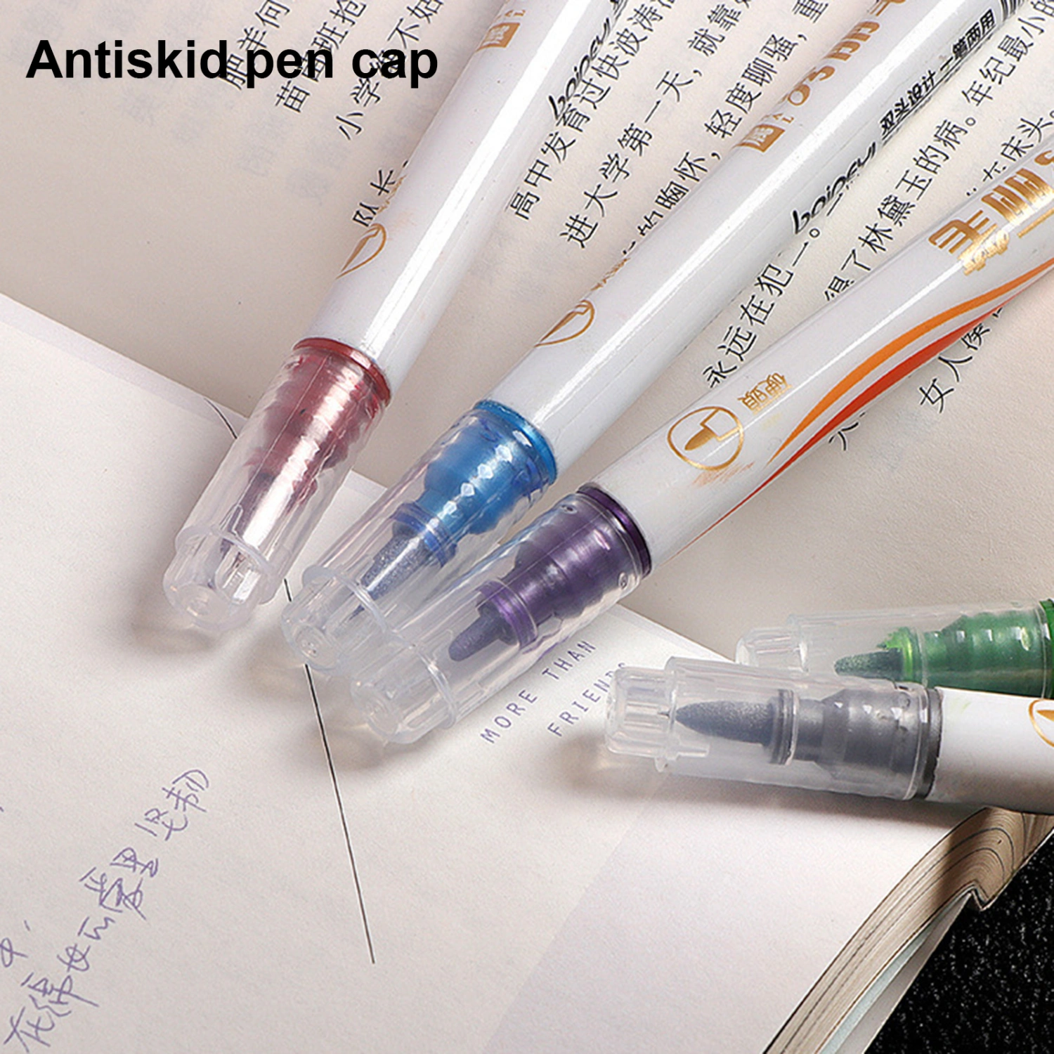 10Pcs Calligraphy Pens Smooth Writing Vivid Color Double Head Design Ultra-Light Excellent Saturation Practicing Calligraphy Plastic Colorful Fine Point Marker Drawing Art Pens for School