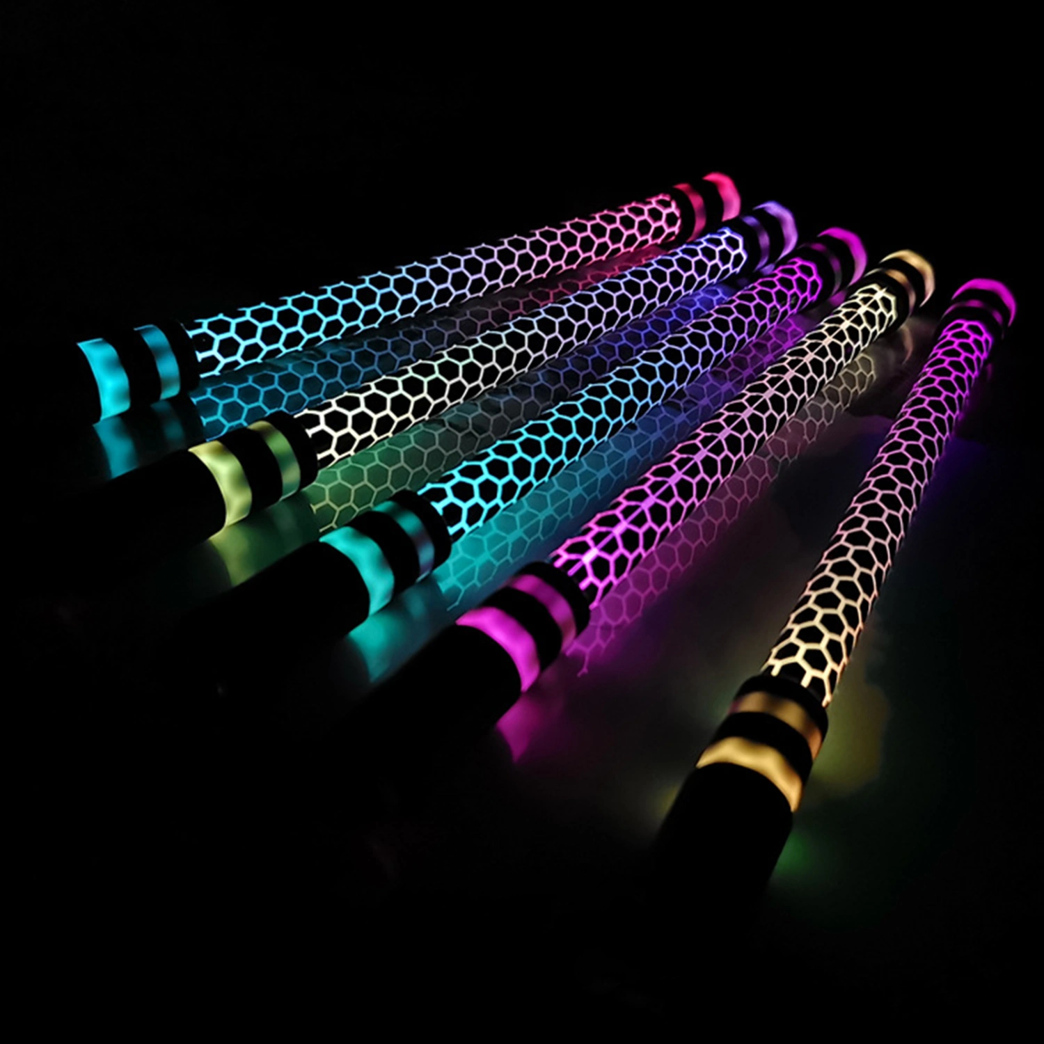 Shockproof Spinning Pen Flash Colorful Lights Decompress Exercise Hand-on Ability Finger Pen for Student