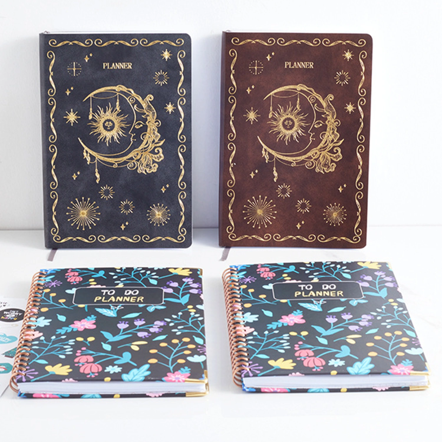 A5 Schedule Book Portable Double Coil Process Record Paper 2023 Year Calendar 365-day to Do Planner Notepad for Office