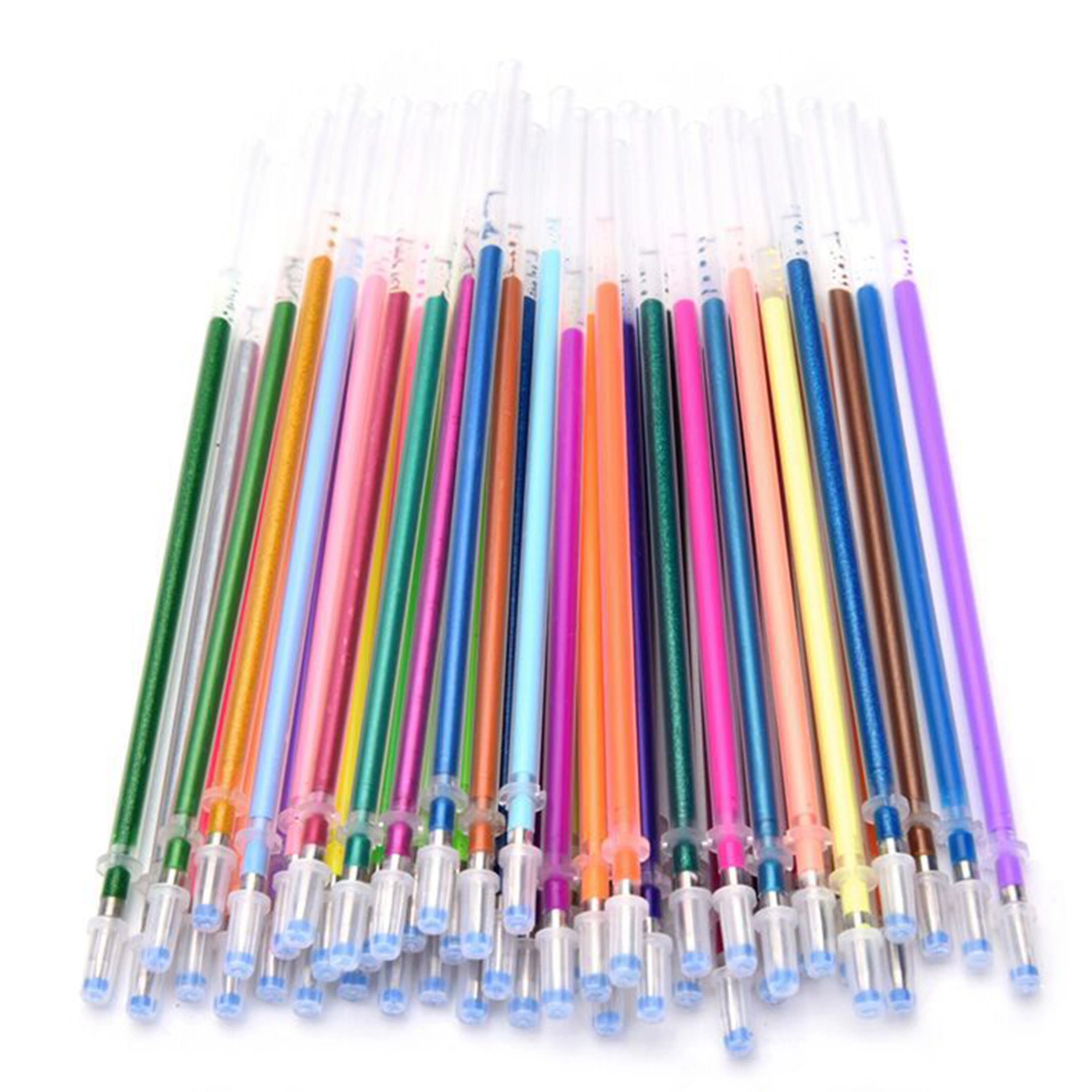 12Pcs Pen Refills Watercolor Nice-looking Long-lasting Quick-drying Smooth Writing Distinguish The Key Points 1mm Pen Tips Colors Gel Pens Refills for Scrapbooking