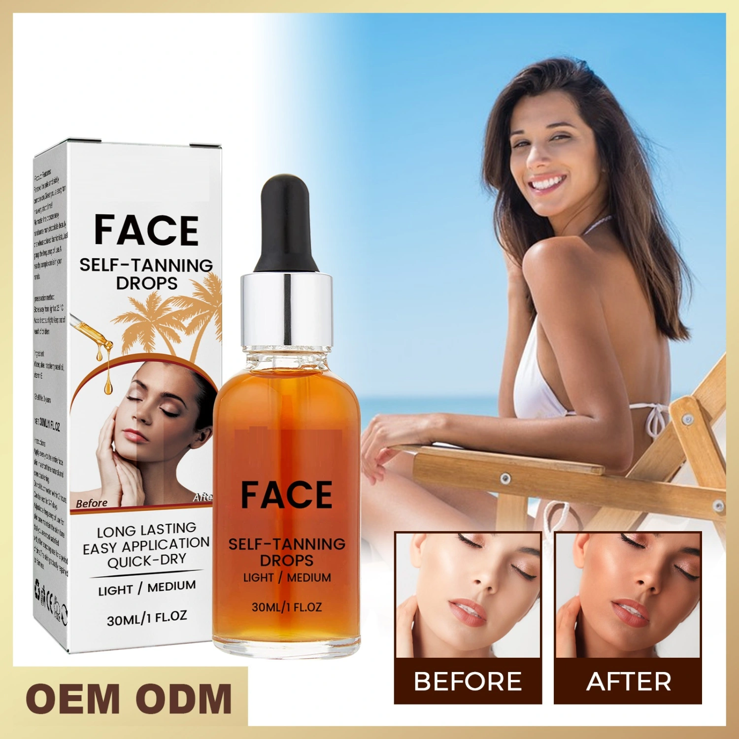 Facial Black Sun-free Triticale Bronze Uniform Skin Color Sun-free